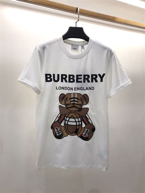 burberry shirt with bear|white Burberry t shirt.